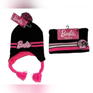 Barbie Kids (Size 2-6X) Matching 2 Piece Set Winter Hat & Neck Warmer